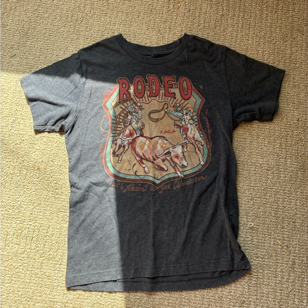 Rodeo Graphic Kids T-Shirt - Black